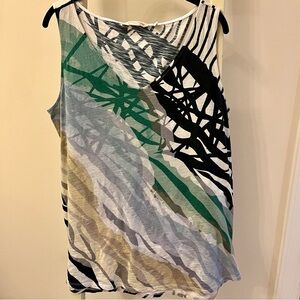 Soft Surroundings Multicolor Abstract Tank Top